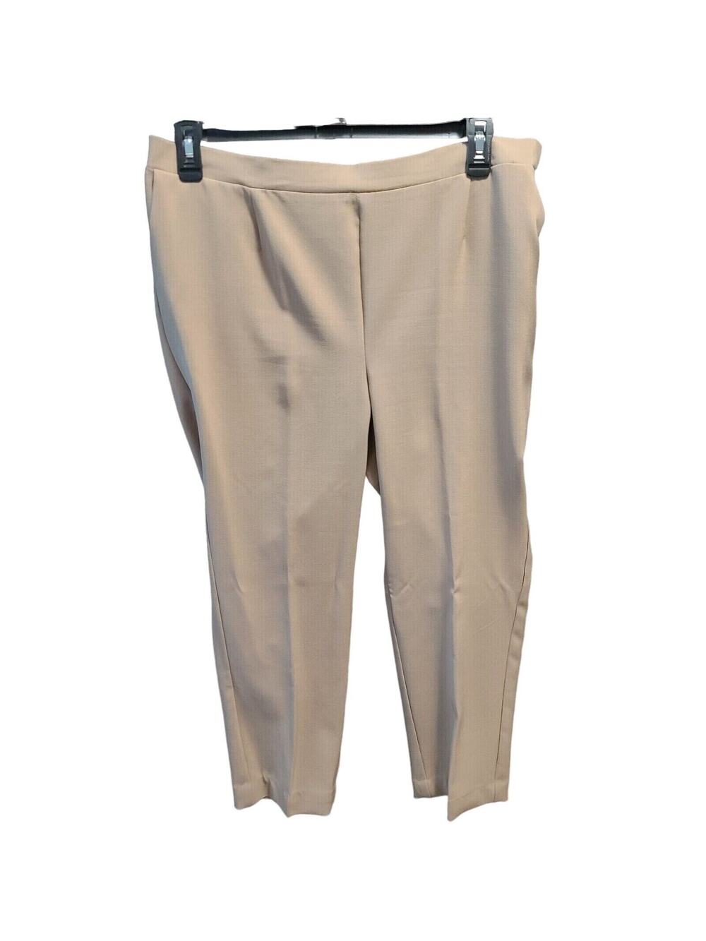 Allison Daley Womens Pants Brown Size 18W Polyester Blend Stretch Pockets
